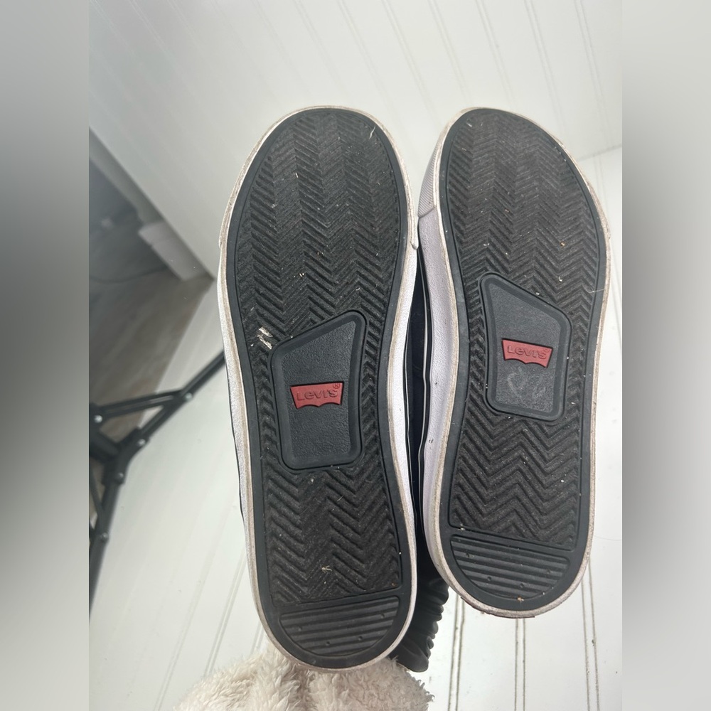 Levi’s Black Canvas Low Top Casual Streetwear Sneakers Men’s Size 9.5 - Picture 6 of 11